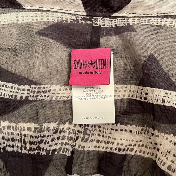 NWT The Queen Silk Blend Jacket Sz XL Lightweight Mixed Design New W/ Tags Plus - Picture 10 of 12